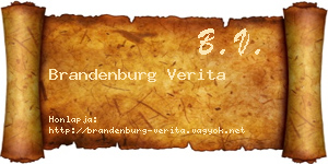 Brandenburg Verita névjegykártya